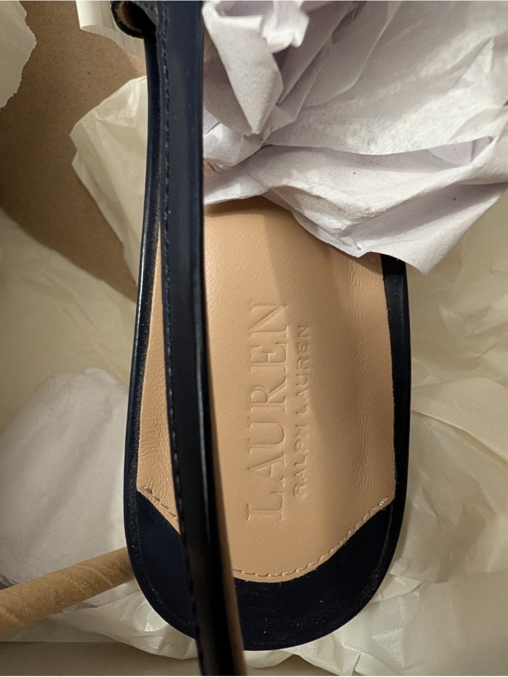 LAUREN Ralph Lauren Navy/White Heeled Mule (8.5 B) - Picture 4 of 6